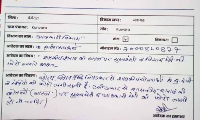 छत्तीसगढ़-में-शराब-की-बोतलों-पर-cm-और-मंत्री-की-फोटो-लगाने-की-मांग,-एप्लीकेशन-वायरल