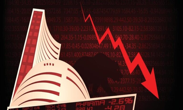 ट्रंप-की-चेतावनी-से-बाजार-में-हड़कंप,-सेंसेक्स-1000-अंक-लुढ़का,-निवेशकों-के-उड़े-होश