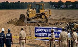 अवैध-कब्जे-पर-बड़ी-कार्रवाई,-बिल्डर-के-निर्माण-पर-चला-बुलडोजर,-करोड़ों-की-जमीन-मुक्त