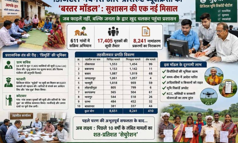 बस्तर मॉडल बना देश में मिसाल: डिजिटल गवर्नेंस और ग्रासरूट ब्यूरोक्रेसी ने बदली सुशासन की तस्वीर